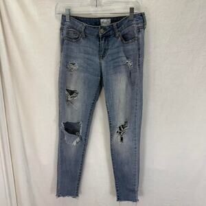 Celebrity pink distressed mid